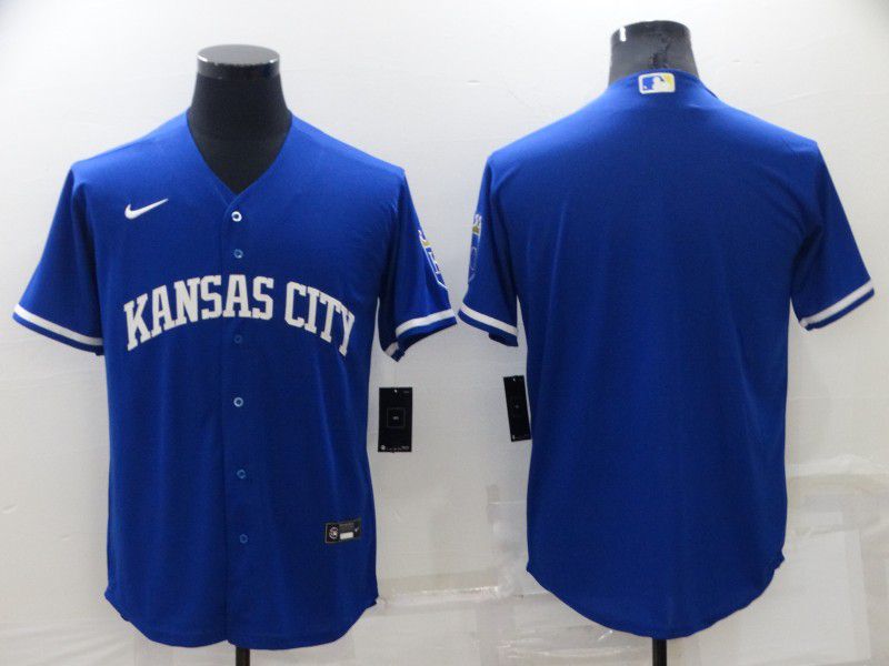 Men Kansas City Royals Blank Blue Game City Edition 2022 Nike MLB Jersey